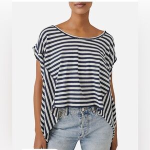 WE THE FREE BLUE STRIPED TOP